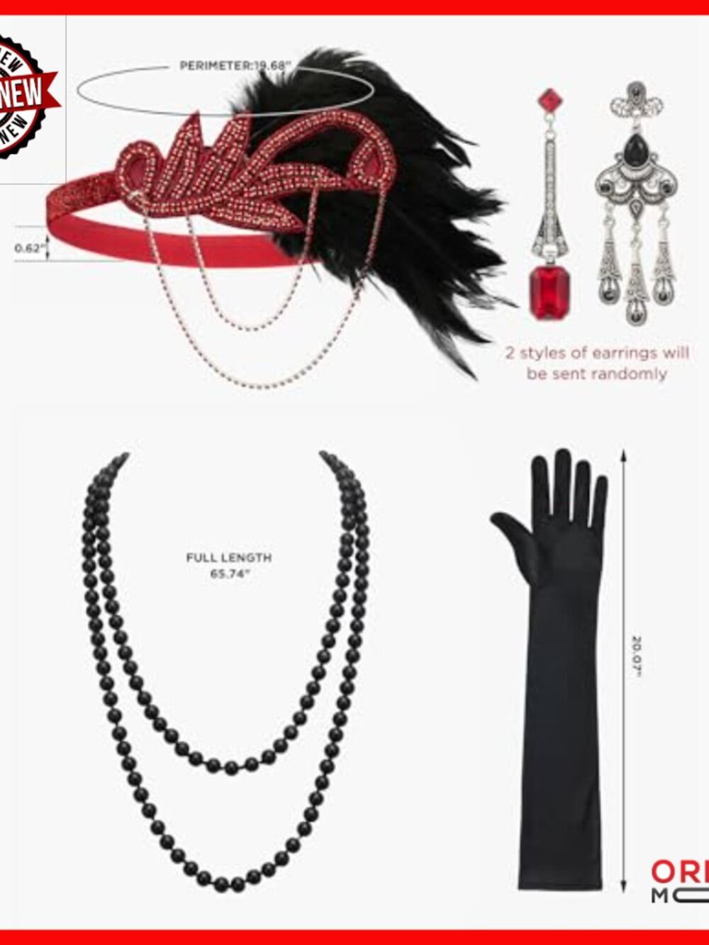 Flapper Dress 1920s Gatsby Costume with Fringe Sequins Beading X-Large - Picture 4 of 7